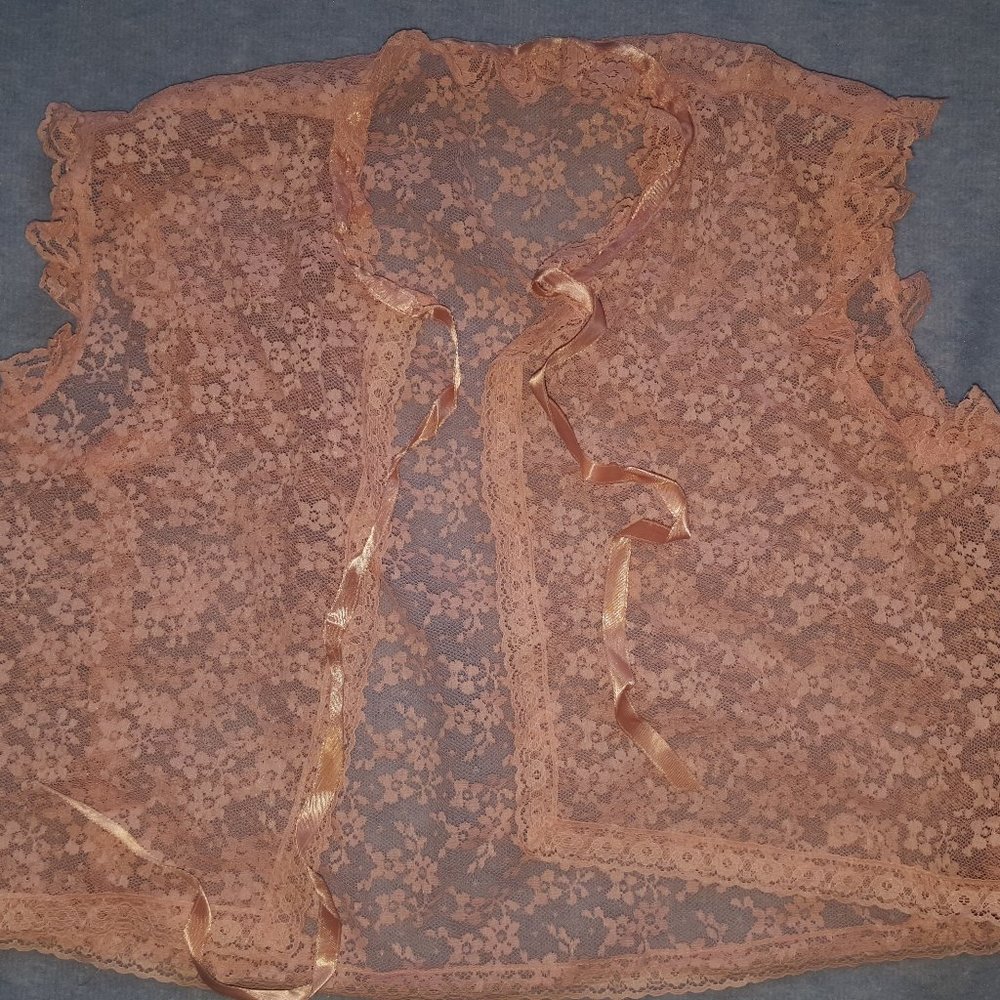 Vintage 1970s ILGWU Maxi Dress with Lace Bolero - Picture 7 of 9